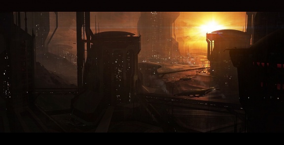Scifi city speed by AndreeWallin